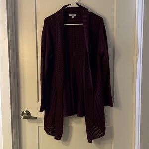 Croft & Barrow Burgundy Knit Sweater